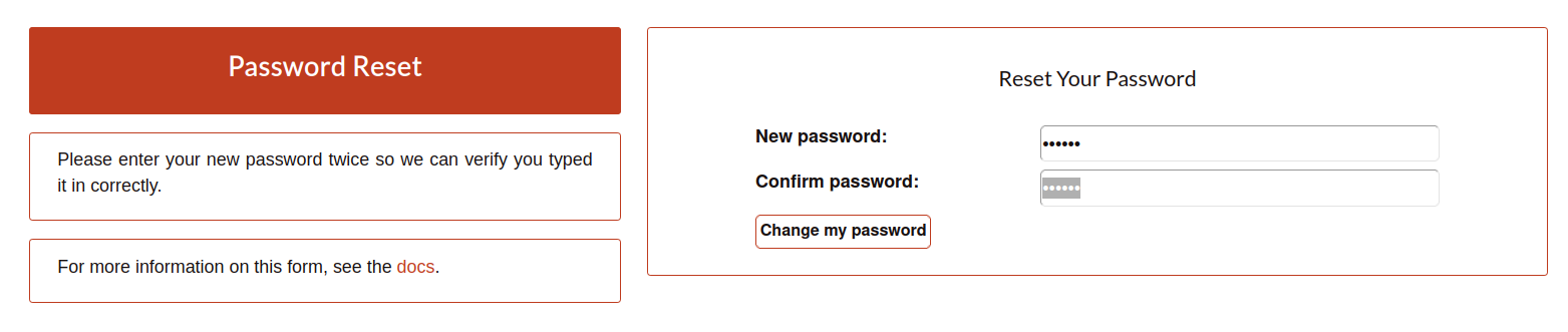 GPCRmd reset password page