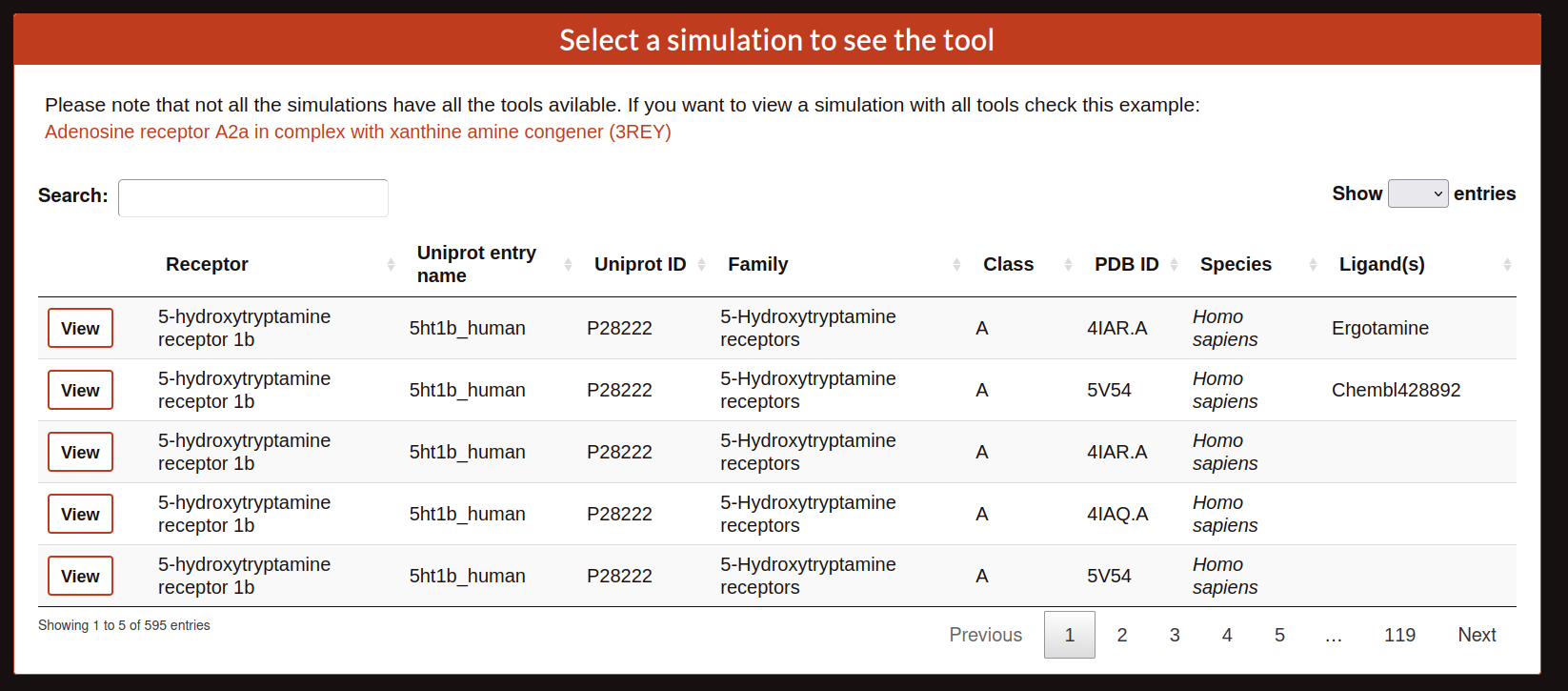 GPCRmd tool selected